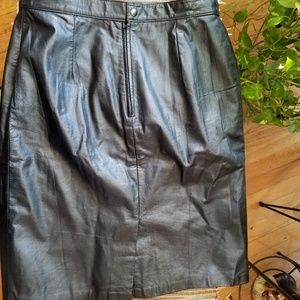 Black Leather Skirt Size